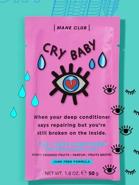 💈🩷💈Mane Club Cry Baby 5-in-1 Deep Conditioner Sachet - Pink💈🩷💈 NWT 💈🩷💈